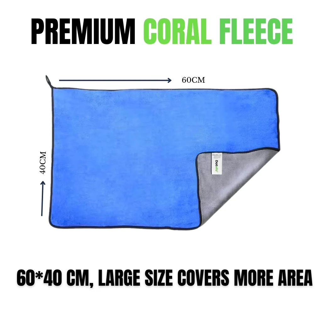 Dotefo 800 GSM Coral Fleece Microfiber Towel — 60 × 40 cm photo 2