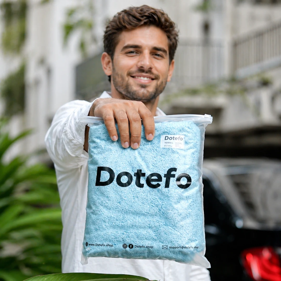 Dotefo 1200 GSM Double-Side DotLoop Microfiber Towel — 80 × 50 cm photo 4