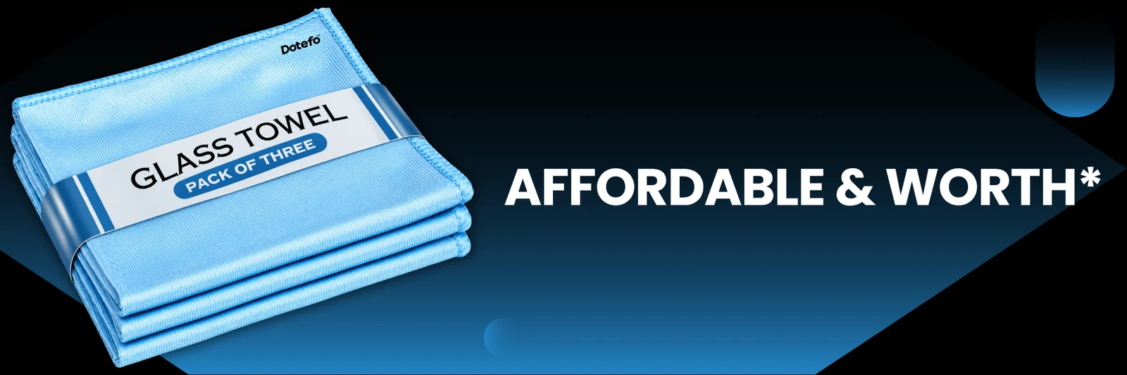 Dotefo Microfiber Glass Towel — Pack of 3 — product details 2